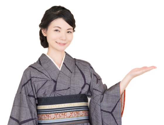 きもの姿のスタッフ